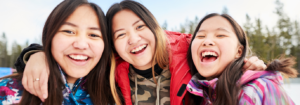 3 women smiling